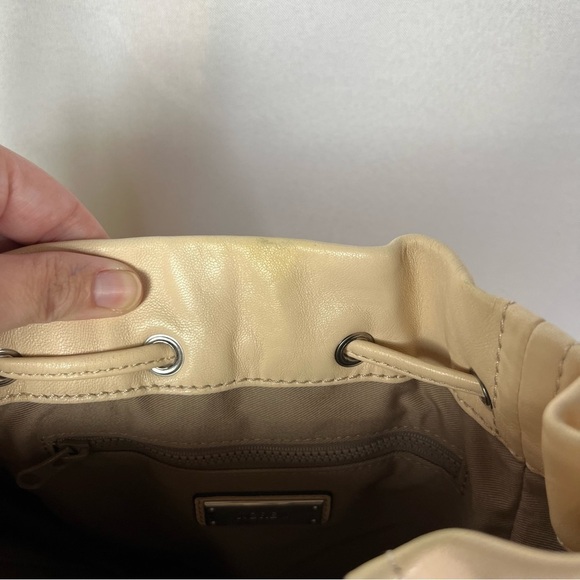 J. Crew Beige Tassel Leather Hobo Crossbody Bag - Picture 4 of 8